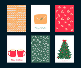  christmas card set . vector