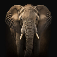 Fototapeta na wymiar portrait of an african elephant