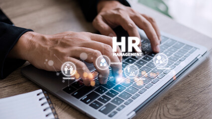 Human Resources HR management Recruitment Employment Headhunting Concept.