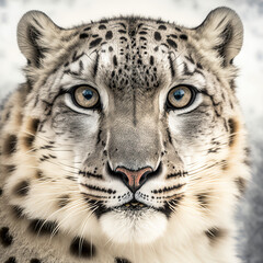 Fototapeta na wymiar close up portrait of a snow leopard