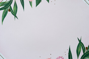 blank scrapbook paper with floral details