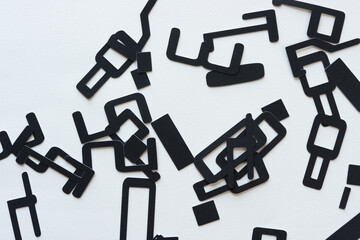abstract digital numbers on blank paper
