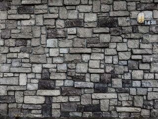 Fototapeta premium Brick stone wall background outdoor photo