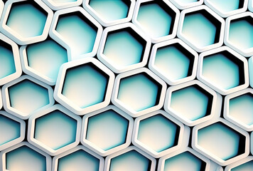 Obraz premium Background of white honeycomb. Generative AI
