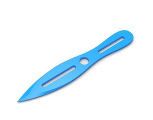 3D illustration of throwing knife isolated