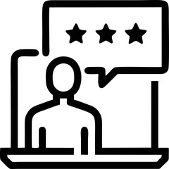 Computer icon symbol in a white background, black laptop icon symbol on the white background