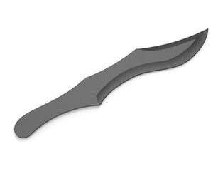 3D illustration of throwing knife isolated