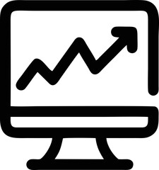 Computer icon symbol in a white background, black laptop icon symbol on the white background