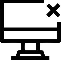 Computer icon symbol in a white background, black laptop icon symbol on the white background