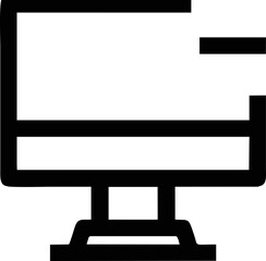 Computer icon symbol in a white background, black laptop icon symbol on the white background