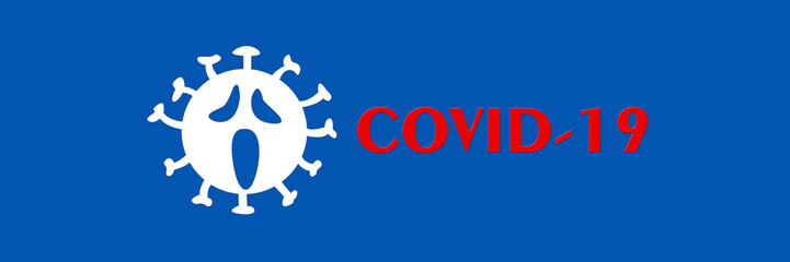 Scared Covid-19 cell with an open mouth and a crown on its head. 3D illustration