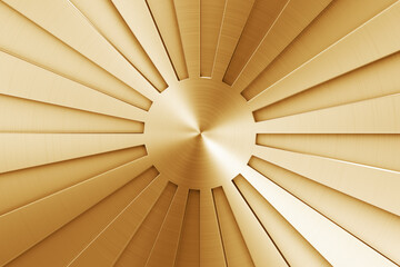 Gold metal background. Brushed metallic texture. 3d rendering