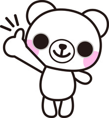 いいねをしているシロクマ（Polar bear giving thumbs up）

