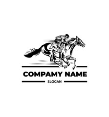 Horse Racing logo Vector 