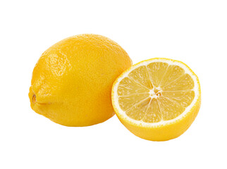 Fresh lemon on transparent png