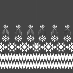 Geometric vector ikat pattern. Ethnic traditional Tribal art Seamless pattern in tribal, folk embroidery, and Mexican style. Aztec geometric art ornament print. Design for carpet, wallpaper, clothing