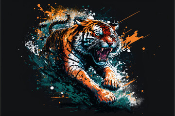 Splash art of a tiger