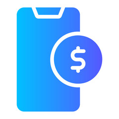 online payment gradient icon