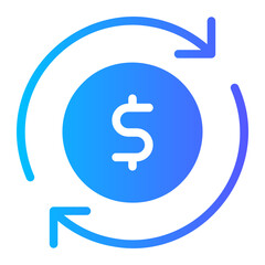 return on investment gradient icon