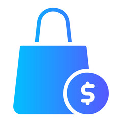 shopping bag gradient icon