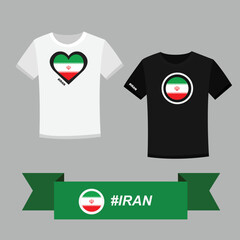 Couple t-shirt with Iran flag symbol
