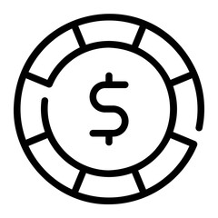 coin line icon
