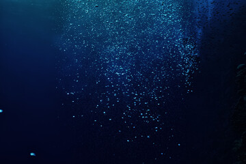bubbles under water diving background
