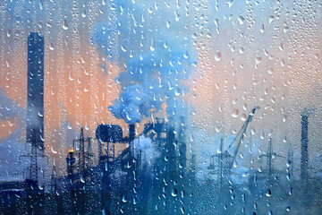 acid rain industry nature pollution carbon footprint background
