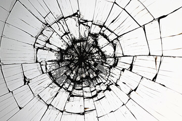 white background bullet hole on glass texture abstract window