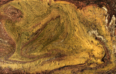 Marble Gold Mixed Ink Pattern.
