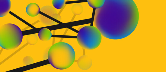 Line points connections geometric abstract background