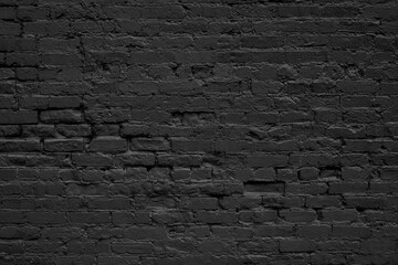 Grunge Black Brick Wall Background Texture