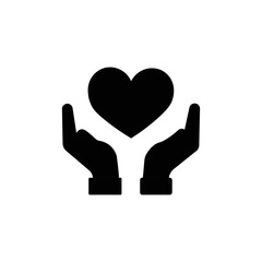 black heart health care symbol black icon on white background