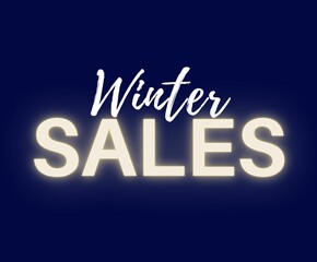 Winter sales banner, discount, sale, promotion, offer