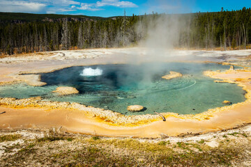 Geyser at the Yellowstone National Park