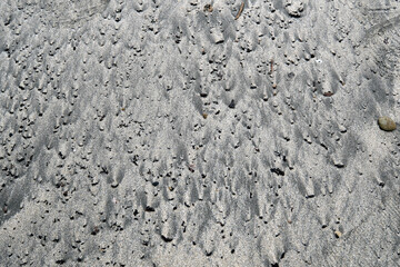 波打ち際の砂の紋