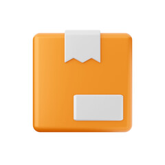 delivery box 3d render icon illustration
