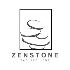 Balance Stone Logo Design, Vector Therapy Stone, Massage Stone, Hot Stone And Zenstone, Product Brand Illustration