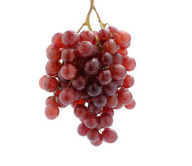 fresh red grapes isolated on a white background