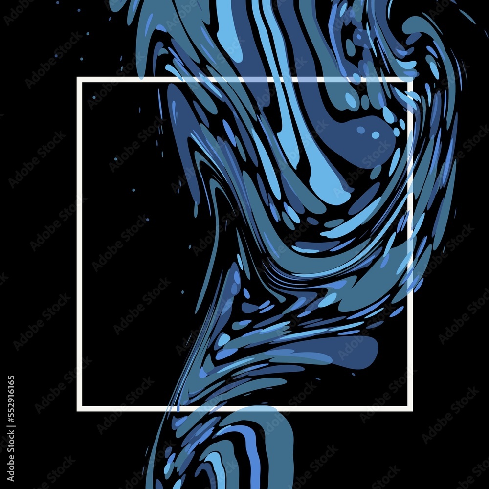 Wall mural frame with abstract background.splash and brightness,haze and color.beautiful background with frame.