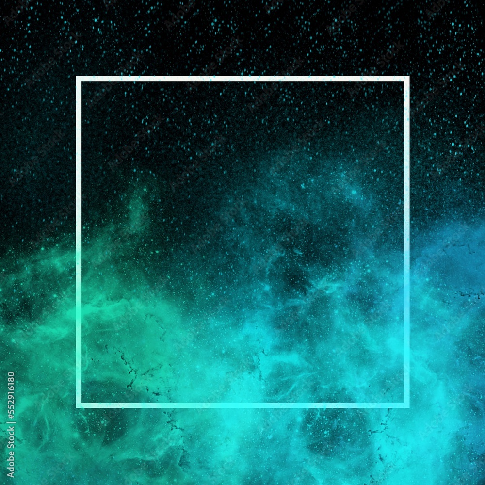 Wall mural abstract frame with glow.in the style of space and planets.template,wallpaper,background with planet