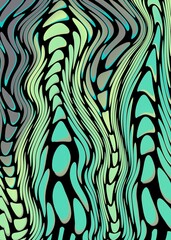 Abstract retro background with patterns and shapes.Beautiful juicy shades and lines.Abstraction and surrealism. Art and Illustration