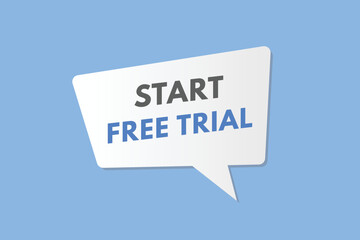 start free trial text Button. start free trial Sign Icon Label Sticker Web Buttons
