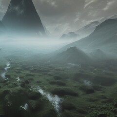 Mysterious Landscape That Inspires Wanderlust k realistic highly detailed