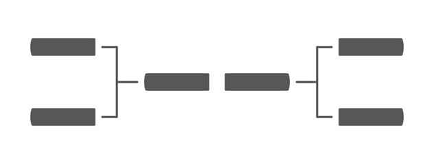 Templates two of vector tournament brackets for 4 teams. Blank bracket template. Championship bracket schedule for basketball , football or baseball.