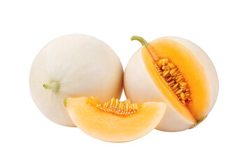 cantaloupe melon isolated on transparent png