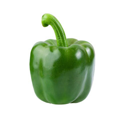 Green pepper full depth of field on transparent png