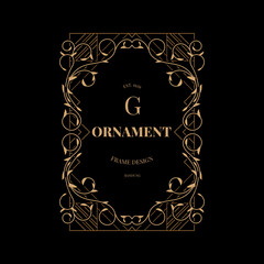 Vintage frame with ornament concept
