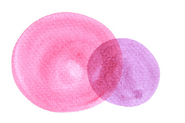 pink watercolor abstract hand painting circles background 