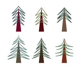 christmas trees set